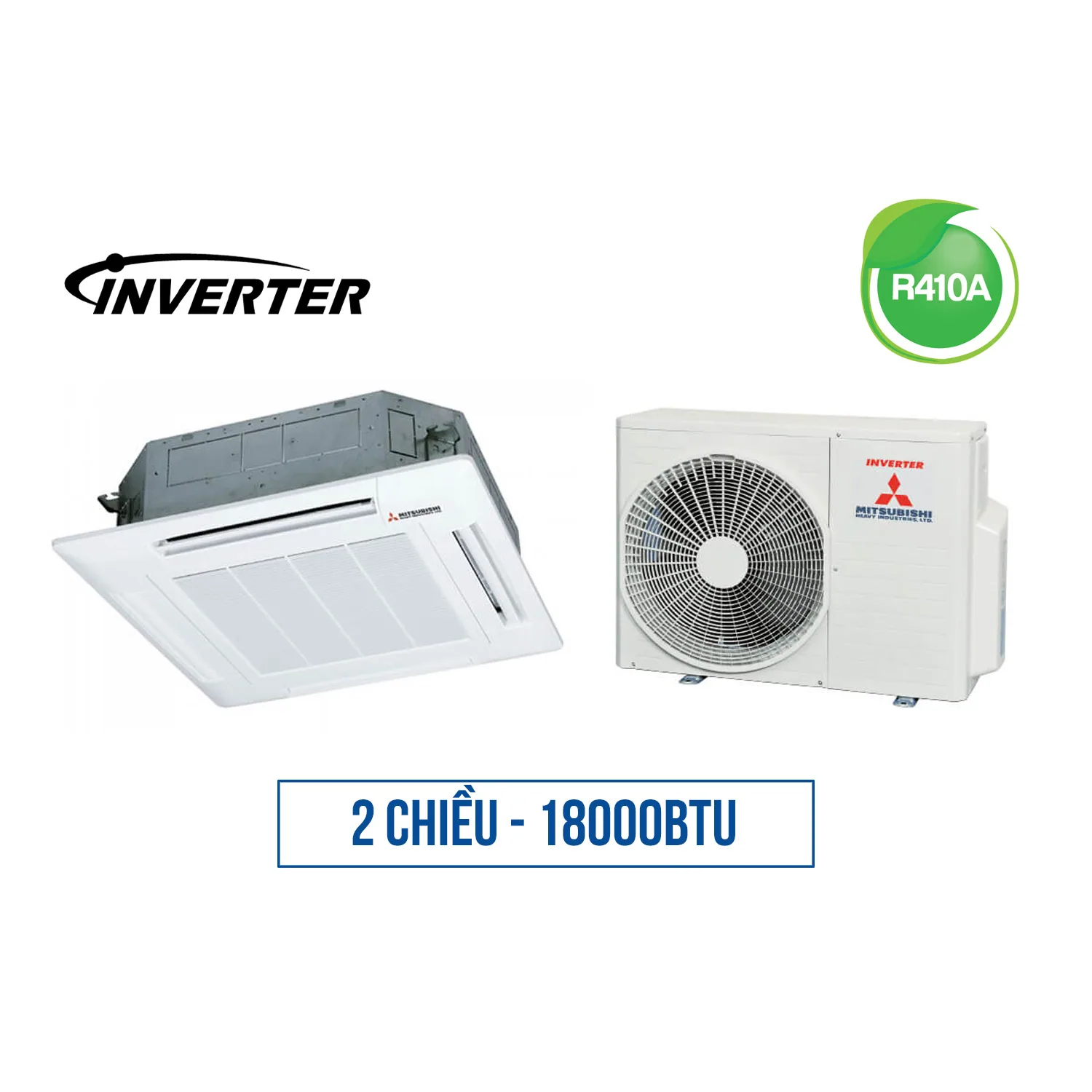 Điều Hòa Âm Trần Cassette Mitsubishi 2 Chiều 18.000 BTU (FDT50VH/SRC50ZSX-W2) Điều Khiển Dây (RC-E5)